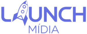 Logo Roxa Launch Mídia